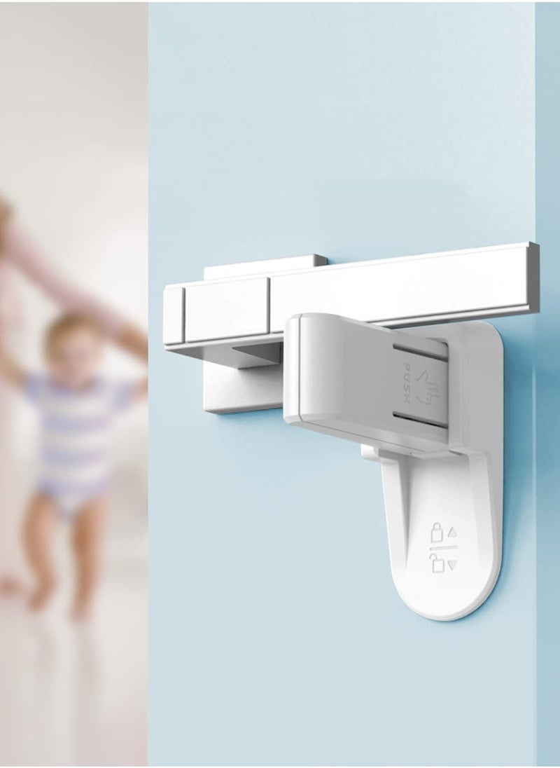 Baby Safety Door Lever Locks 4 Pack Childproof Lock for Toddlers No Tools Required Easy Installation Prevents Kids from Opening Doors - Image 1