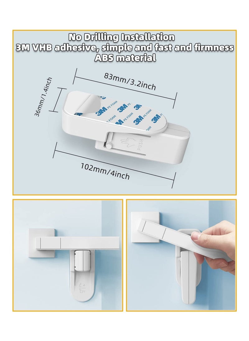 Baby Safety Door Lever Locks 4 Pack Childproof Lock for Toddlers No Tools Required Easy Installation Prevents Kids from Opening Doors - Image 4
