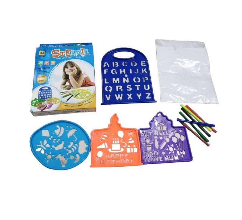 Stencil Drawing Tools Set, Multicolor - W50-29 - Image 3