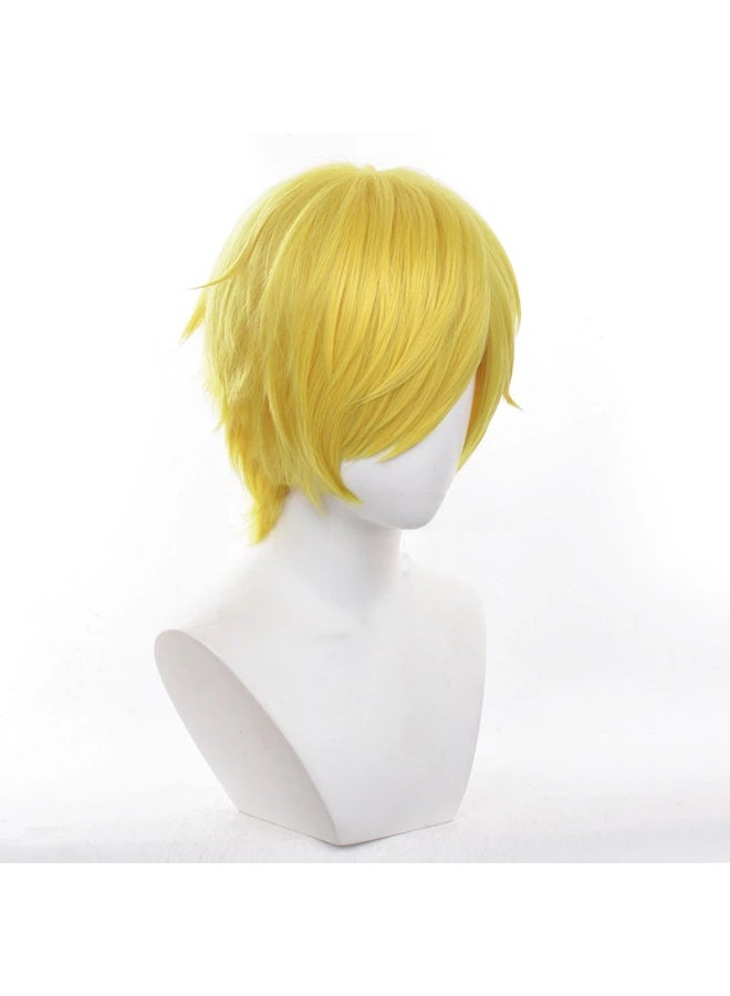 general One Piece character Vinsmoke Sanji plays a wig, a hairy top, anti-warped short hair, a gift for family and friends - Image 3