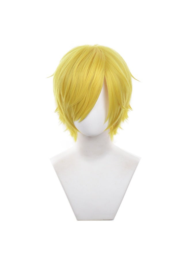 general One Piece character Vinsmoke Sanji plays a wig, a hairy top, anti-warped short hair, a gift for family and friends - Image 1