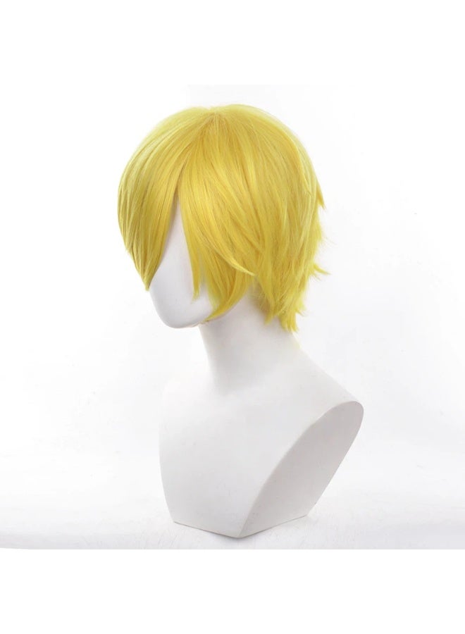 general One Piece character Vinsmoke Sanji plays a wig, a hairy top, anti-warped short hair, a gift for family and friends - Image 2