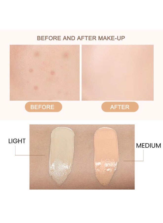 EELHOE كريم تصحيح اللون CC+، أساس تغطية كاملة مع واقي شمس SPF 50+، كريم وجه لتصحيح اللون وتفتيح البشرة، كريم CC لتعديل لون البشرة، خفيف - Image 5