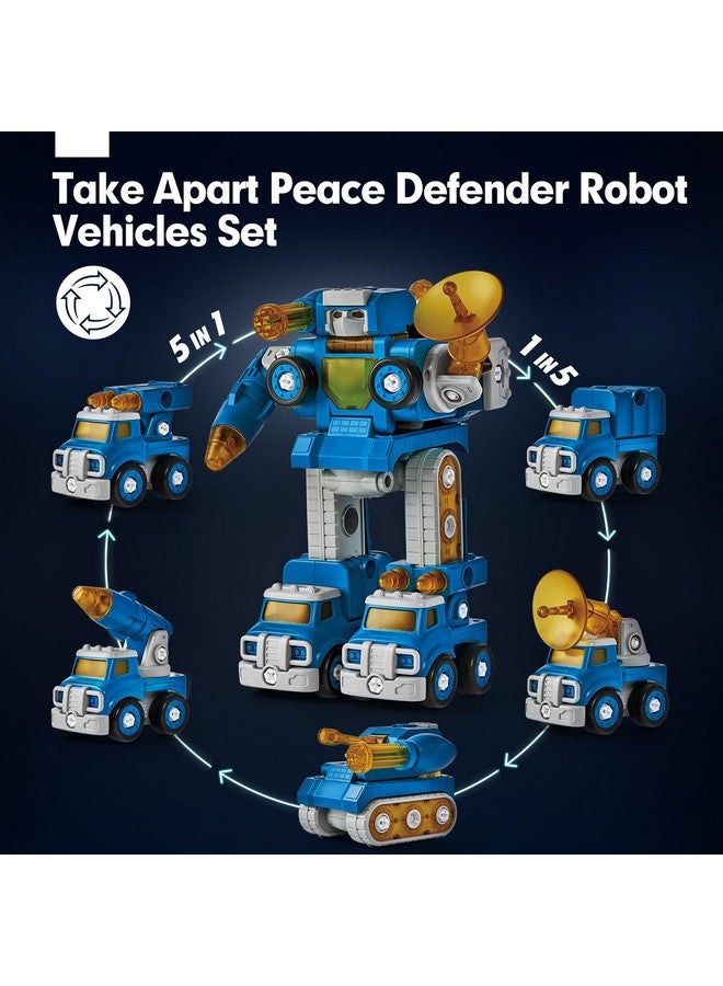 هاهالاند ألعاب للأطفال من سن 5 إلى 7 سنوات - هدية للأولاد بعمر 5 سنوات - شاحنات تفكيك 5 في 1 تتحول إلى روبوت - أفكار هدايا عيد الميلاد للأولاد بعمر 5 إلى 7 سنوات - ألعاب للأولاد بعمر 4 إلى 6 سنوات - Image 2