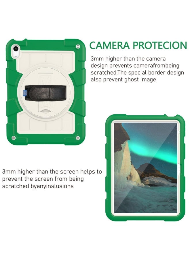 عام غطاء لوحي أطفال للآيباد (A16) الجيل 11 11 بوصة 2025/الجيل 10 10.9 بوصة 2022، مع حامل مقبض دوار 360 درجة، غلاف متين مقاوم للصدمات مع حزام كتف. - Image 4