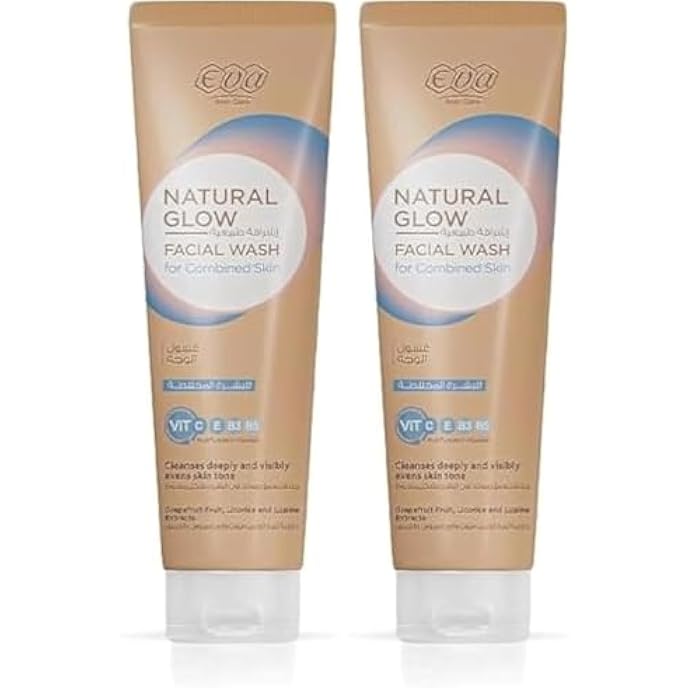 Eva Skin Care Natural Glow Facial Wash for Combined Skin 100 ml (Pack of 2) - Image 1