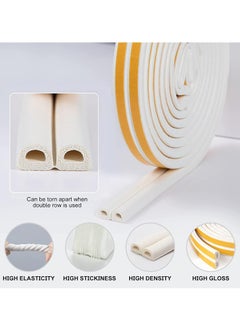 RATSAW 2 Pack Self Adhesive Weather Seal Strip Muffling EPDM Foam D Type Doors Windows Draught Stopper  - Image 2