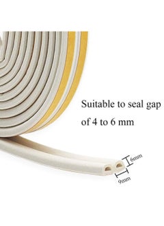 RATSAW 2 Pack Self Adhesive Weather Seal Strip Muffling EPDM Foam D Type Doors Windows Draught Stopper  - Image 3