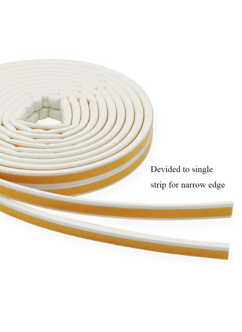 2 Pack Self Adhesive Weather Seal Strip Muffling EPDM Foam D Type Doors Windows Draught Stopper