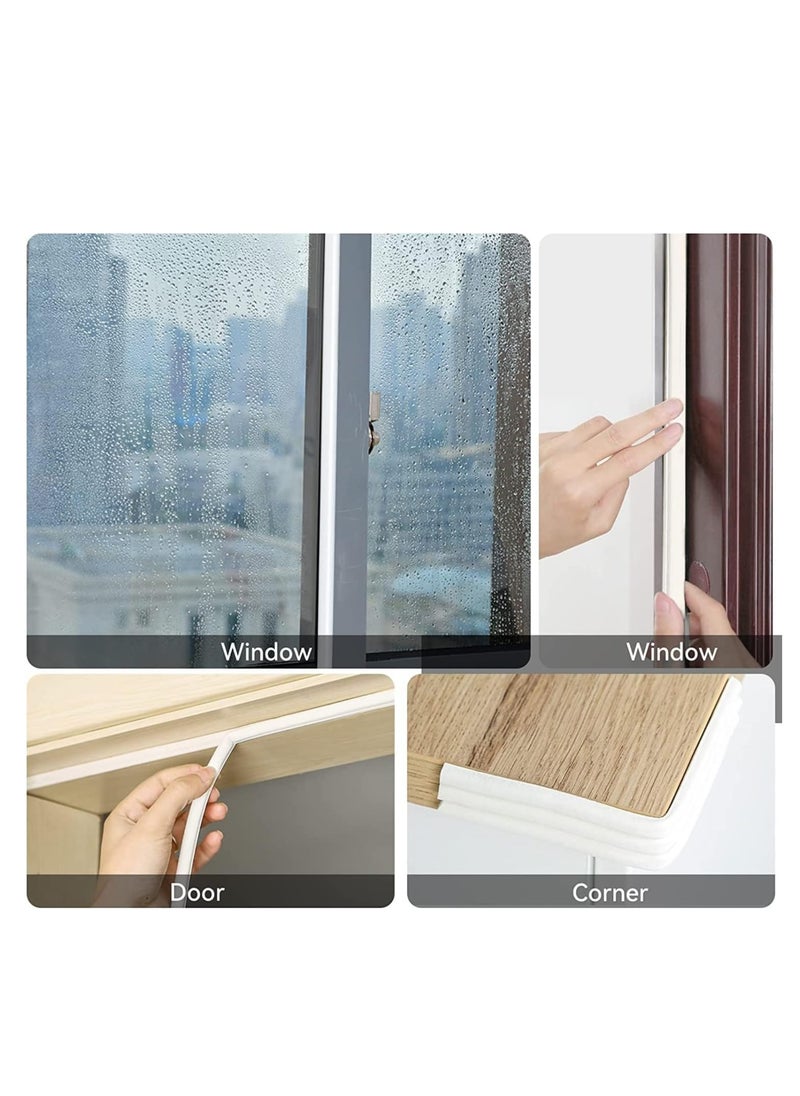2 Pack Self Adhesive Weather Seal Strip Muffling EPDM Foam D Type Doors Windows Draught Stopper