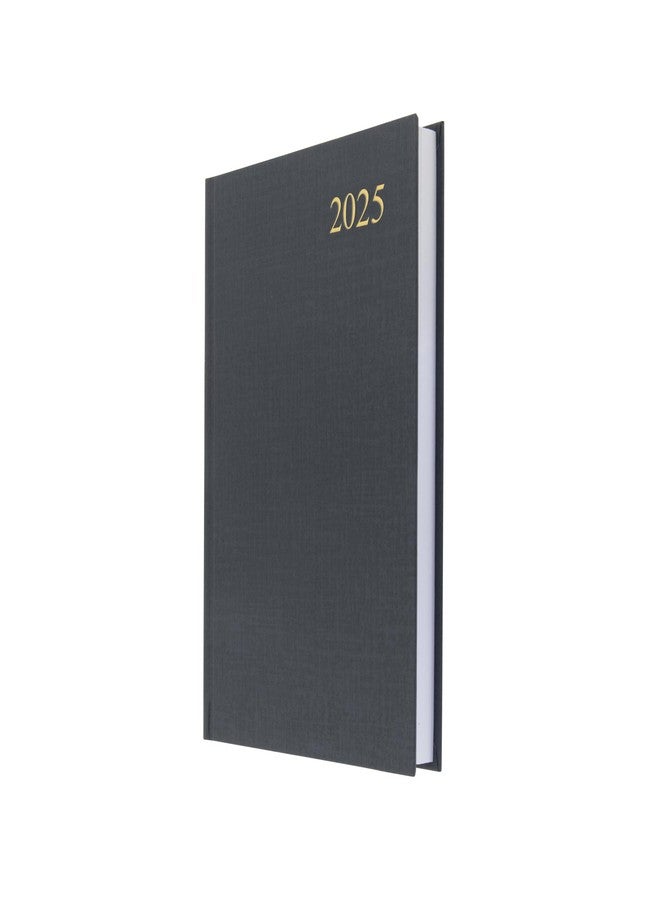 Collins Essential 2025 Eco Friendly Diary - A5 Day to a Page Business Planner with Leathergrain Hardback Cover and Recycled Paper - Navy - E-ESSA51.59-25 - Image 1