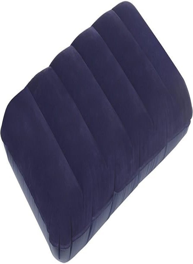 SELOME Blue Velvet Air Pillow for Travel Sleeping Pillow Backpacking Soft Comfortable Air Inflatable, Soft Air Cushion for Neck, Support Headrest, Camping and Hiking - Image 1