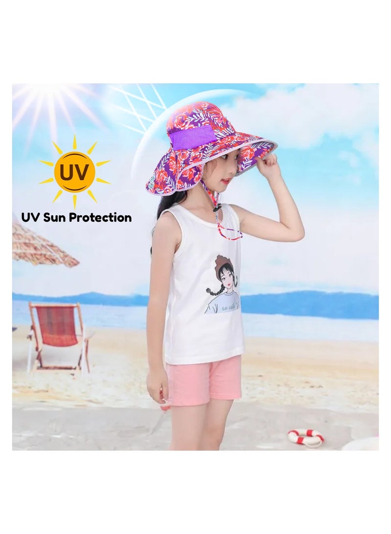 NENOUSH Bucket Hat For Girls-Kids Bucket Hat-Sun Protection Hat-Perfect For Beach-Pool-Travel-Hiking And Camping-Sun Hat For Girls - Image 3