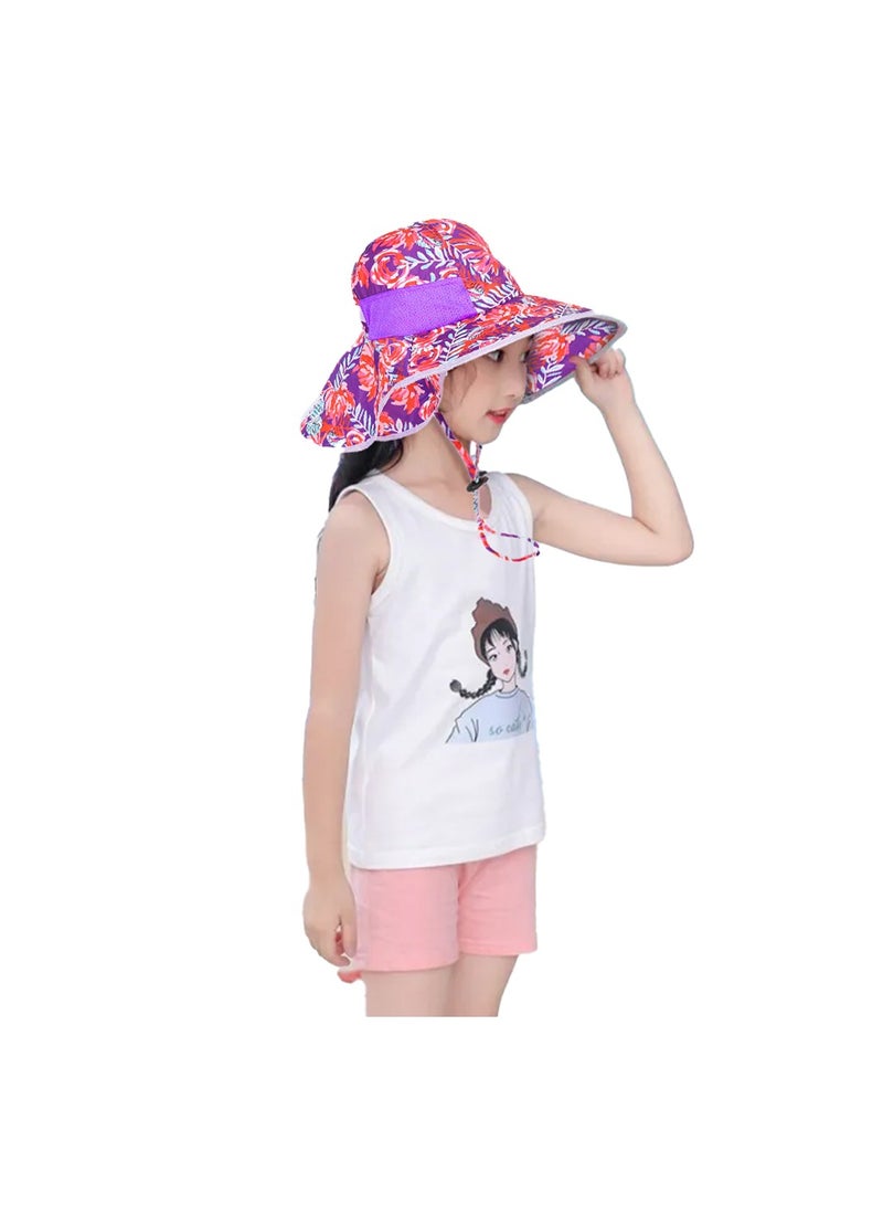 NENOUSH Bucket Hat For Girls-Kids Bucket Hat-Sun Protection Hat-Perfect For Beach-Pool-Travel-Hiking And Camping-Sun Hat For Girls - Image 1