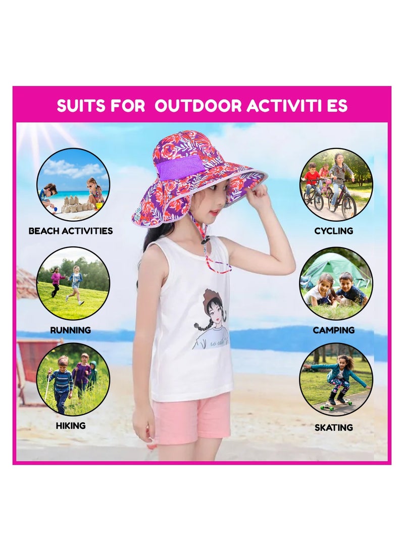 NENOUSH Bucket Hat For Girls-Kids Bucket Hat-Sun Protection Hat-Perfect For Beach-Pool-Travel-Hiking And Camping-Sun Hat For Girls - Image 5