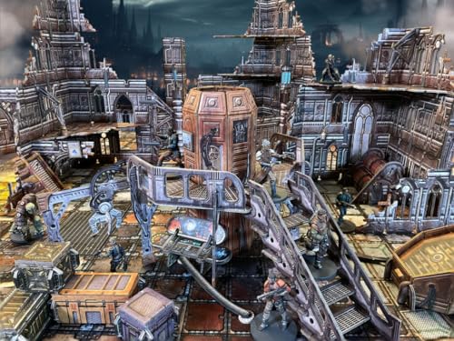 Battle Systems Sci-Fi Terrain - 28mm Modular 3D Space Terrain - Perfect for Wargaming and Roleplaying Tabletop Games - Full Colour Printed 3D 40K Multi Level Building Models (Gothic Cityscapes) - Image 3