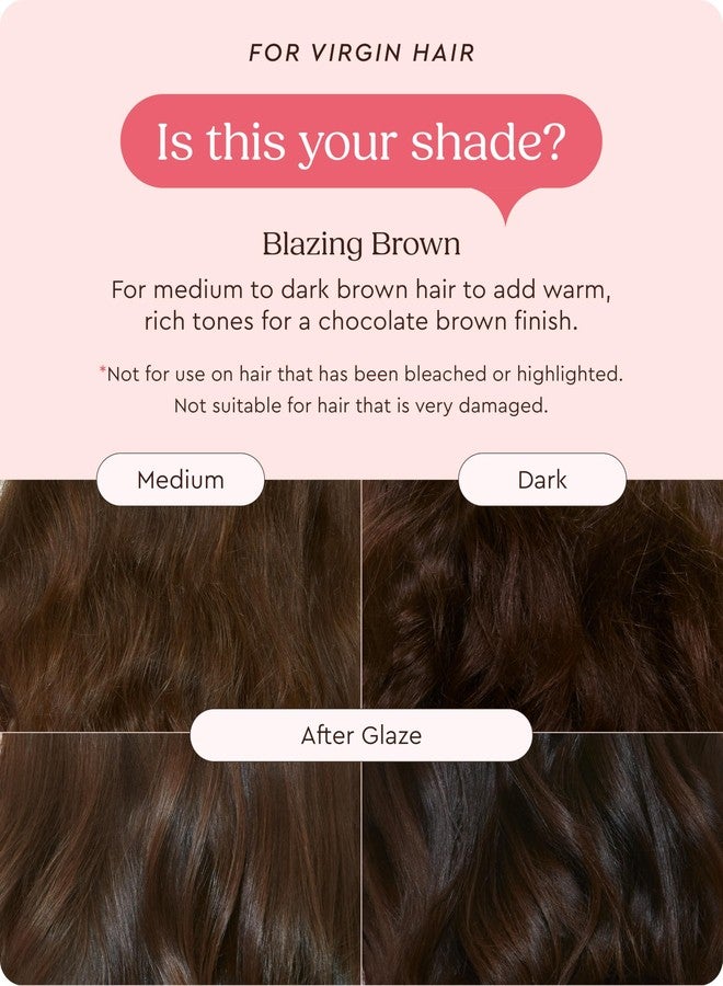 Glaze Supergloss Color Conditioning Gloss With Dispensing Pump - Hydrating Semi-Permanent Color Hair Gloss & Shine Boost - For Natural Medium to Dark Brown Hair - 6.4 Fl Oz - Blazing Brown - Image 5