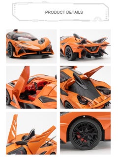 Generic 1:24 Apollo Project EVO Alloy Sports Car Model Diecast Metal Super Racing Car Model Simulation Sound and Light Children Toy Gift  - Image 5