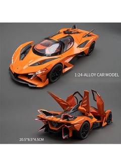 Generic 1:24 Apollo Project EVO Alloy Sports Car Model Diecast Metal Super Racing Car Model Simulation Sound and Light Children Toy Gift  - Image 3