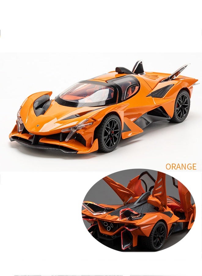 1:24 Apollo Project EVO Alloy Sports Car Model Diecast Metal Super Racing Car Model Simulation Sound and Light Children Toy Gift  - Image 1