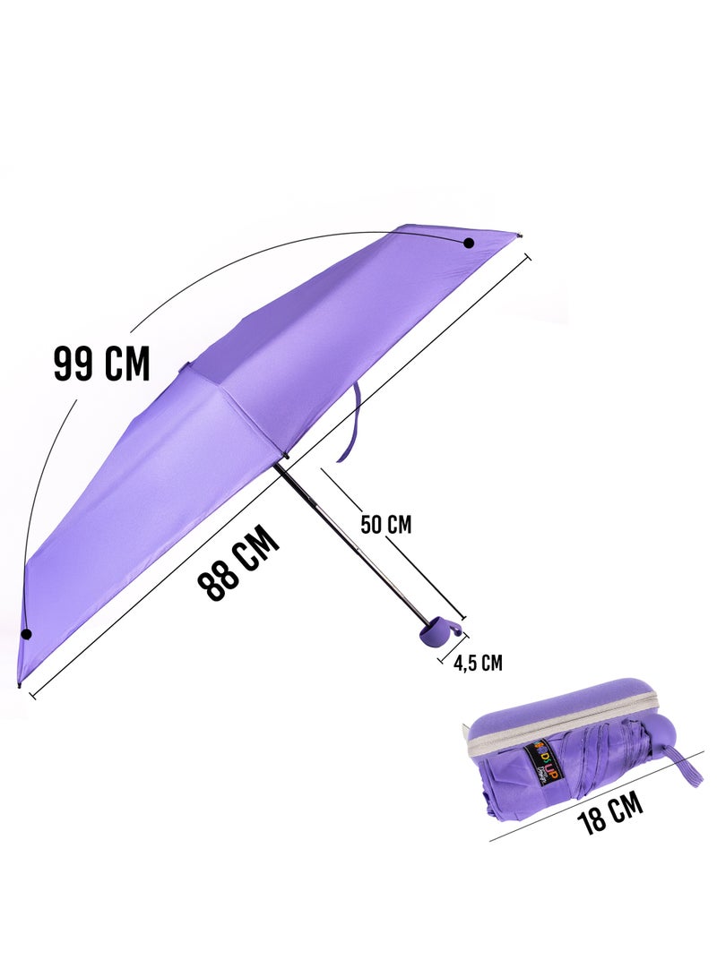 بيج ديزاين مظلة بيج ديزاين مودز أب أرجوانية صغيرة، فتح وإغلاق يدوي، مقاومة للرياح، حجم صغير، تصميم أنيق - Image 5