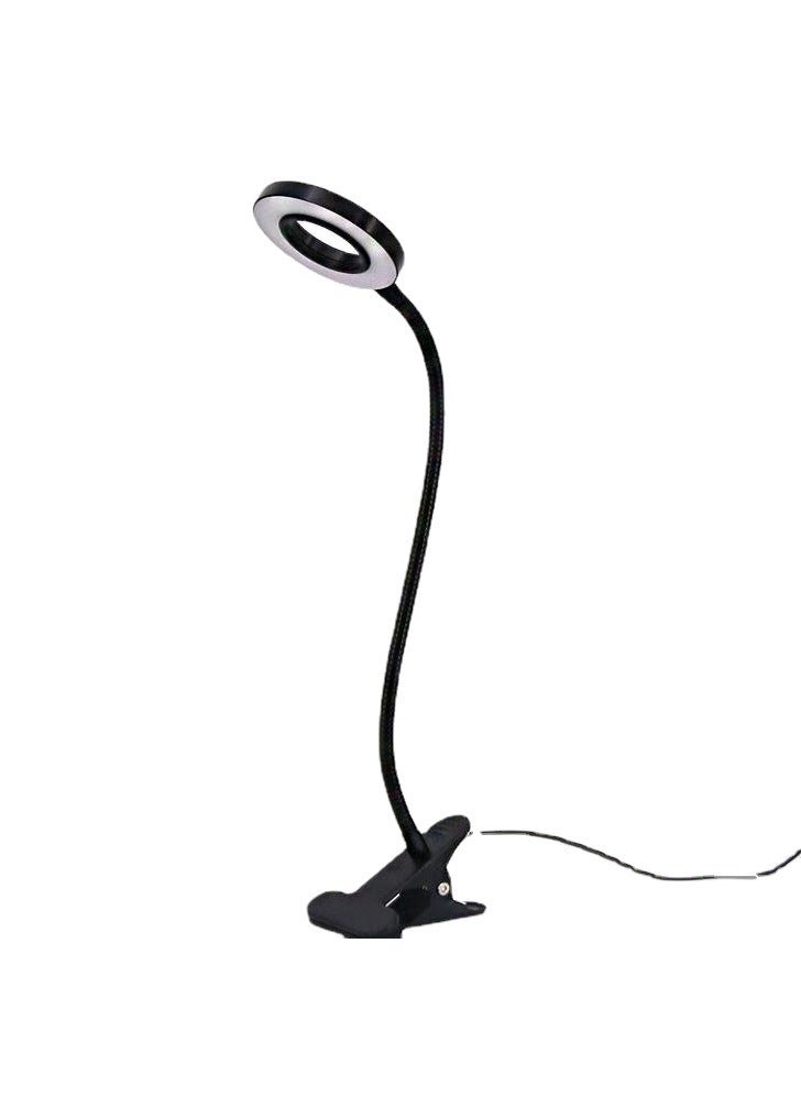 Generic Eye Protection LED Desk Lamp USB Powered Reading Light Work Supplement Beauty Nail Art Selfie Photography Clip-On Table Lamp Black 