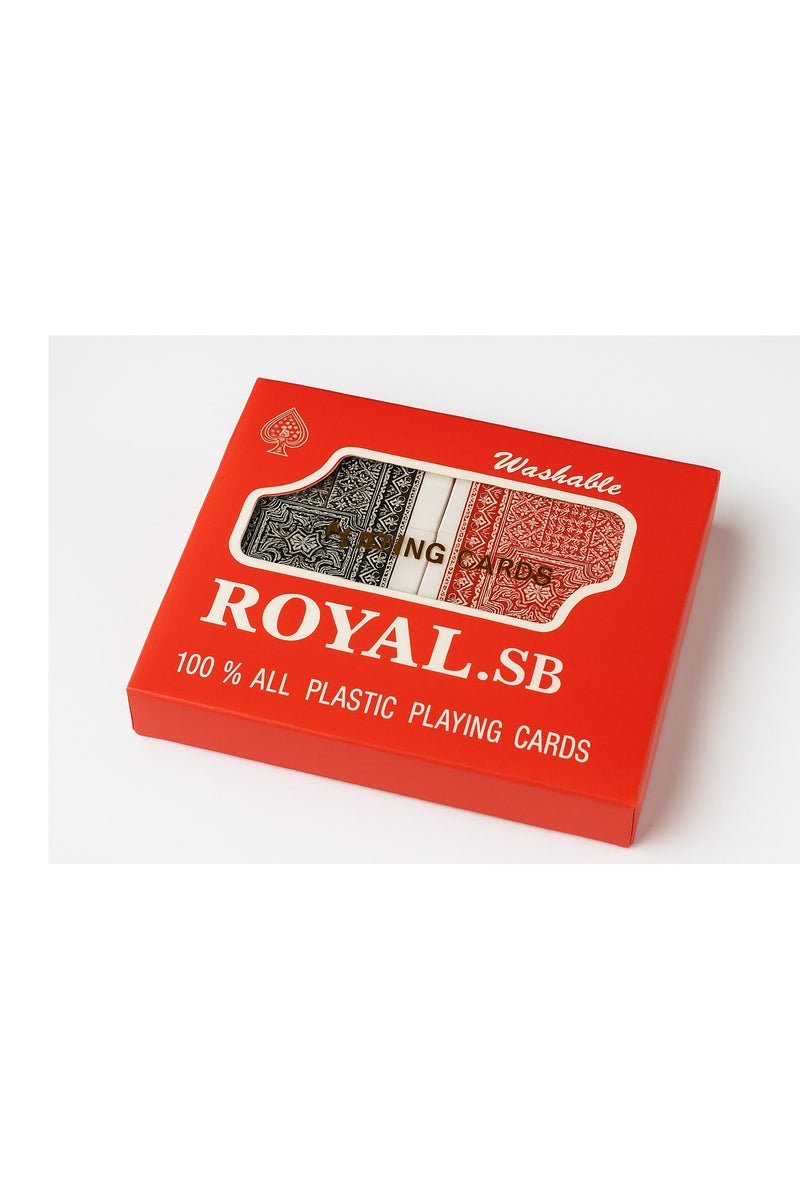 Royal PG005-4 Non- Toxic Washable, All Plastic Playing Cards - Twin Pack - Image 2