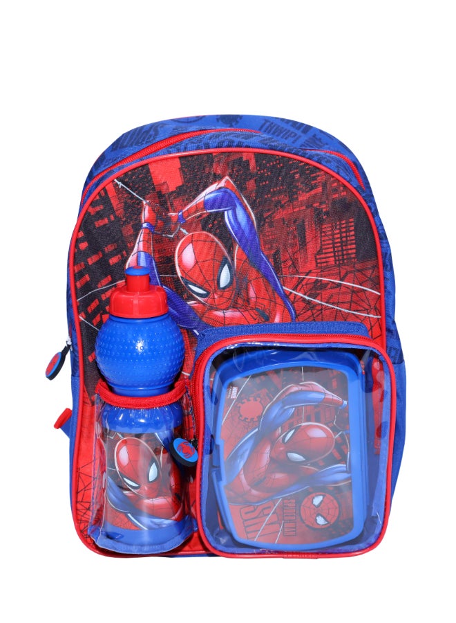 MARVEL Spider-Man Junior 3 in 1 Set (14" Backpack with Lunch Box & Water Bottle) - Image 1