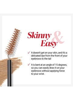 Espoir Espoir The Brow Color Fixing Cara #2 Taupe 0.1 fl oz | Easy Fixing without Clumping with Skinny Brush | Long Lasting Smudgeproof Eyebrow Mascara | Soft Mood Coloring Tinted Gel | Korean Eye Makeup  - Image 5