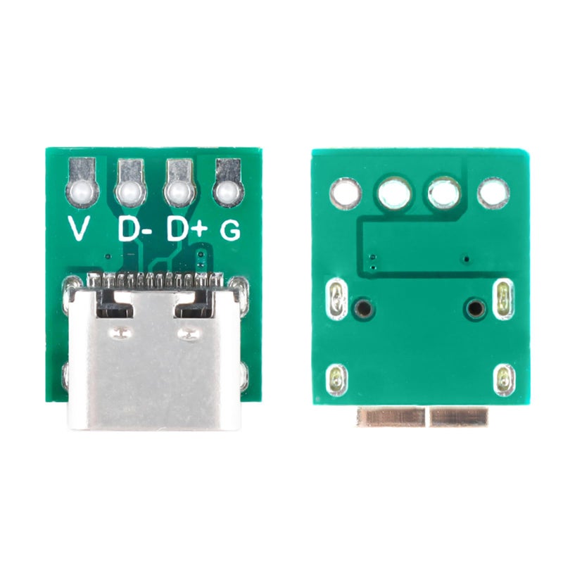 Cermant 20 Pcs USB 3.1 Type C Connector Board DIY Serial Basic Breakout Female Connector USB Type C Breakout Board with PCB Converter Board for Data Line Wire Cable Transfer - Image 2