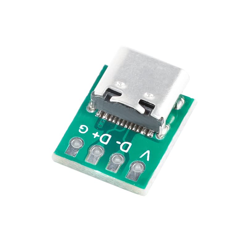 Cermant 20 Pcs USB 3.1 Type C Connector Board DIY Serial Basic Breakout Female Connector USB Type C Breakout Board with PCB Converter Board for Data Line Wire Cable Transfer - Image 5