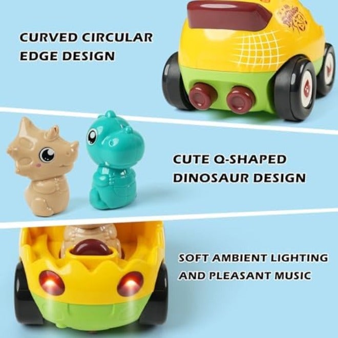 QPOU 2-Pack Remote Control Dinosaur Toy Car for Kids - Birthday Gifts for Boys Toddlers Ages 18+ Months, 2 3 4 5 Year Old - Image 5