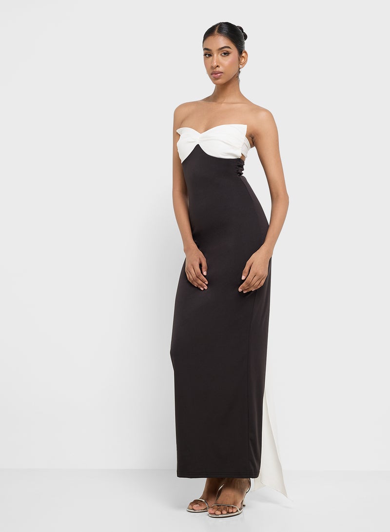 Ginger Contrast Panel Gown Dress  - Image 4