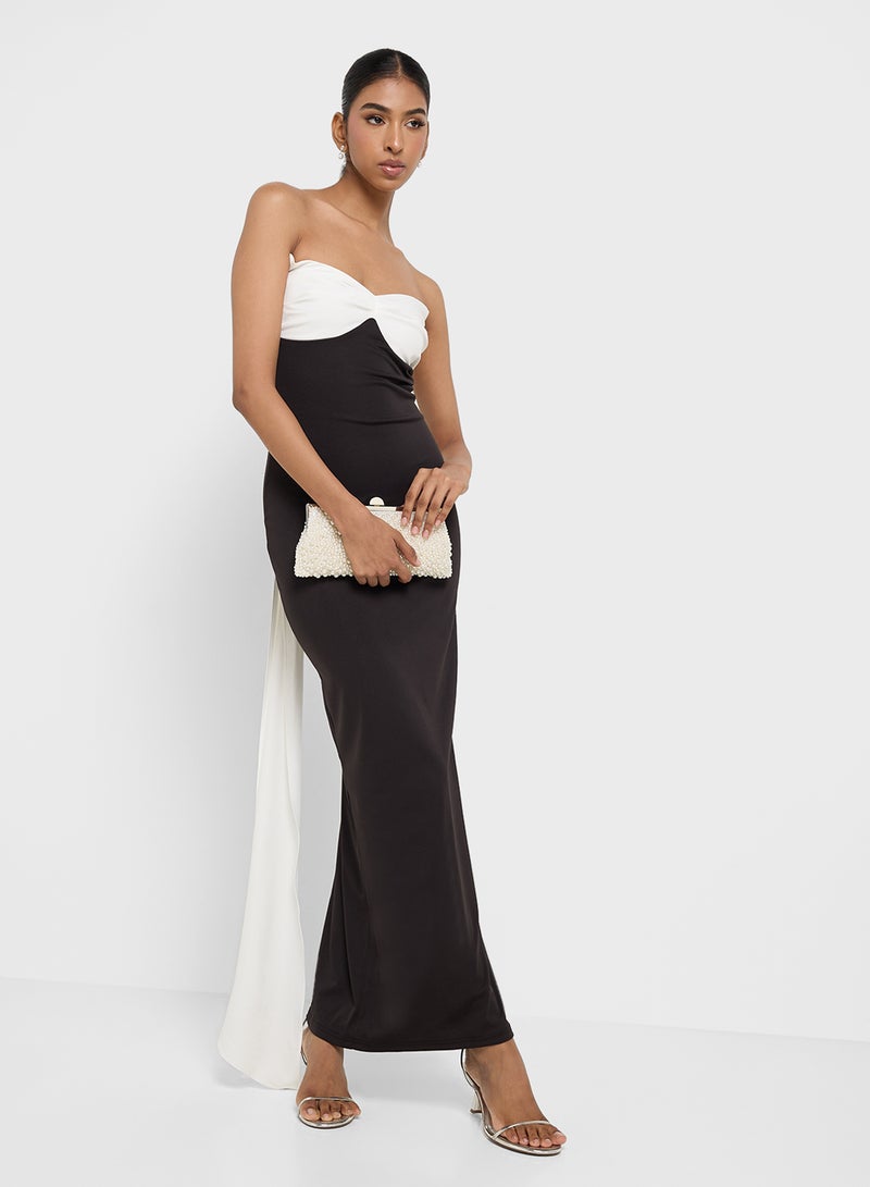 Ginger Contrast Panel Gown Dress  - Image 1