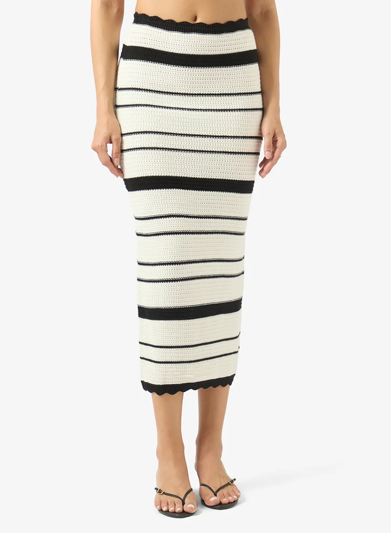 Soleira  Stripe Beach Top & Skirt Set for Women | Best Price UAE