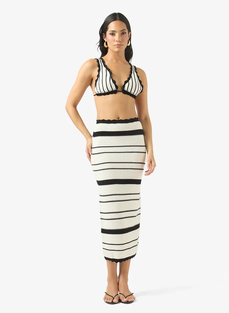 Soleira Stripe Beach Top & Skirt Set