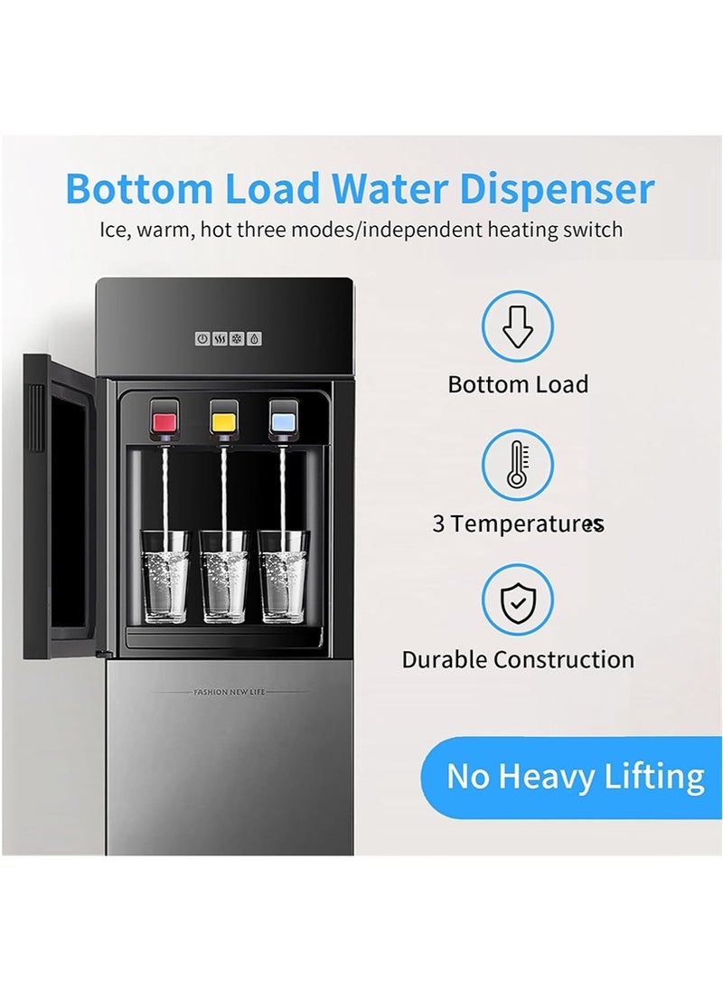 Yoawllty Water Dispenser Bottom Loading, Large Capacity Tri Temp Dispense, Hot, Warm & Cold, 3 Temperature Spouts Holdsfor Home, Office, Coffee Tea Bar and Dorm(Black)  - Image 3