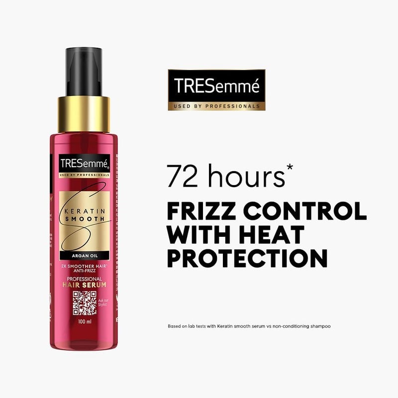 TRESemmé Tresemme Keratin Smooth Anti-Frizz Hair Serum 50ml with Argan Oil|| for 2X Smoother Hair and Long Lasting Frizz control upto 48H even in 80% humidity - Image 1