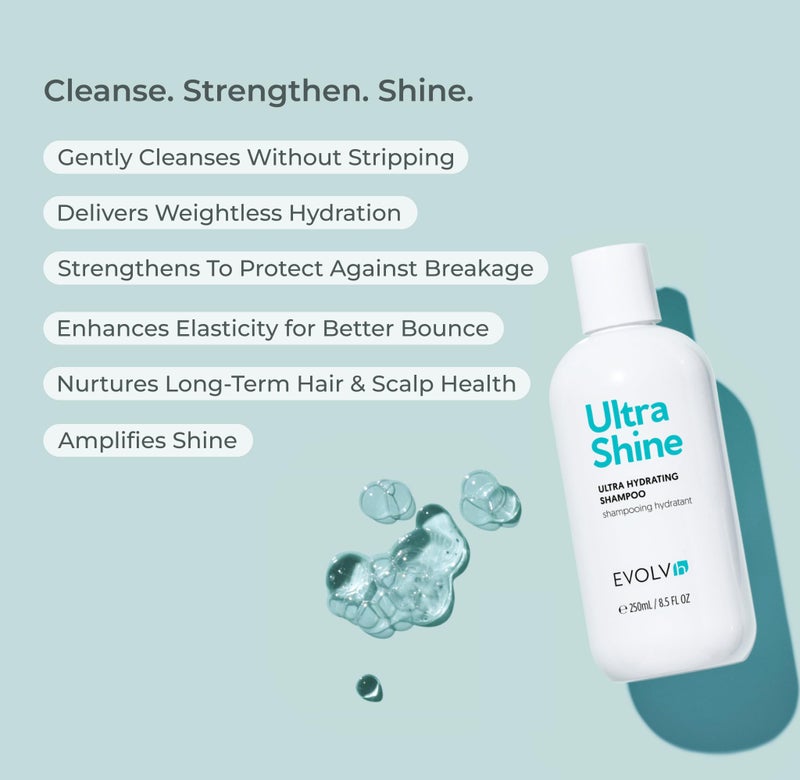 EVOLVh - Natural UltraShine Moisture Shampoo | Vegan, Non-Toxic, Clean Hair Care (8.5 fl oz | 250 mL) - Image 3
