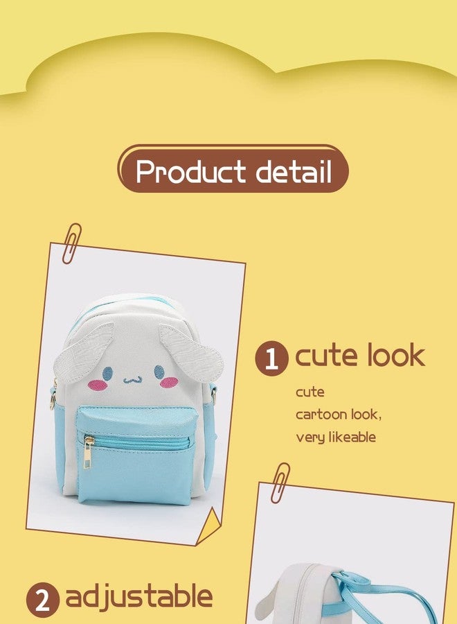 Shuyun Girls Anime Kawaii Mini Backpack + Keychain, Blue - Image 3