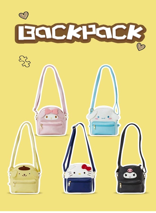 Shuyun Girls Anime Kawaii Mini Backpack + Keychain, Blue - Image 2