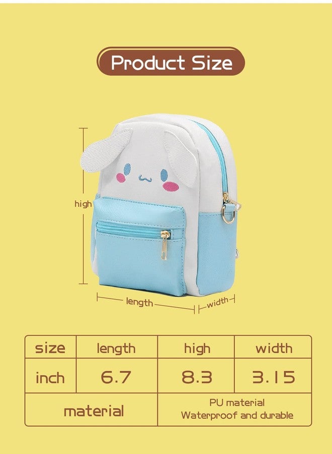 Shuyun Girls Anime Kawaii Mini Backpack + Keychain, Blue - Image 5