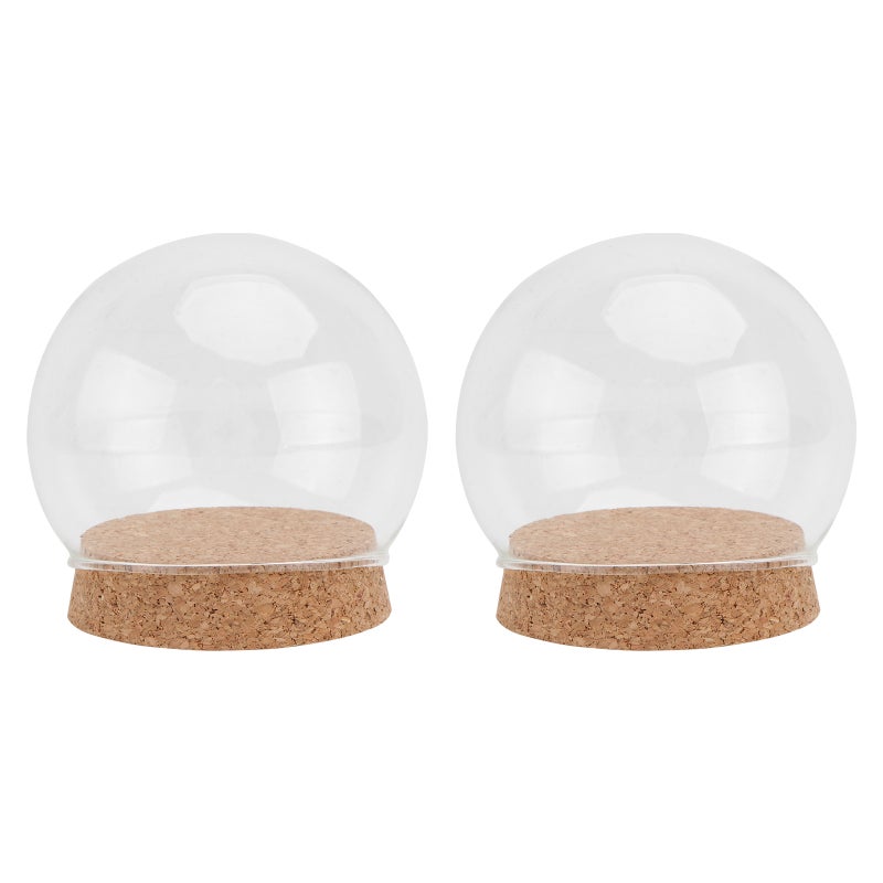 4 pcs Preserved Flower Glass Cover Figurine Model Container Display Container - Image 1