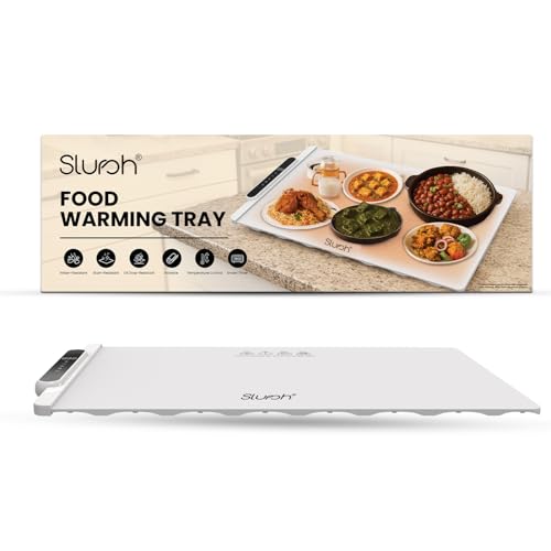 Slursh Rollable Food Warming Tray, Smart Temperature Control 60°C-100°C, Silicone Heating Mat for Home Dining Buffet Travel, Food-Grade BPA-Free Splash-Proof Tray with Timer & Storage Bag (950g) - Image 1