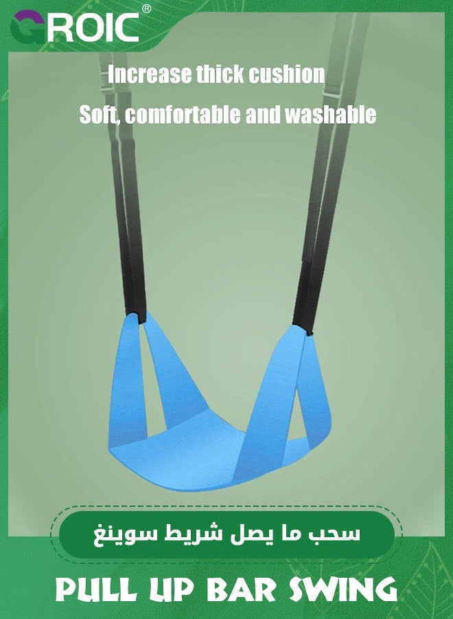 GROIC مقعد أرجوحة للأطفال في الهواء الطلق، أرجوحة منزلية داخلية، لوح ناعم في الهواء الطلق، حبل قابل للتعديل، للأطفال في الهواء الطلق، أرجوحة في ساحة اللعب، لعب في الفناء الخلفي في الأماكن المغلقة، الأشجار، مجموعة أرجوحة - Image 3