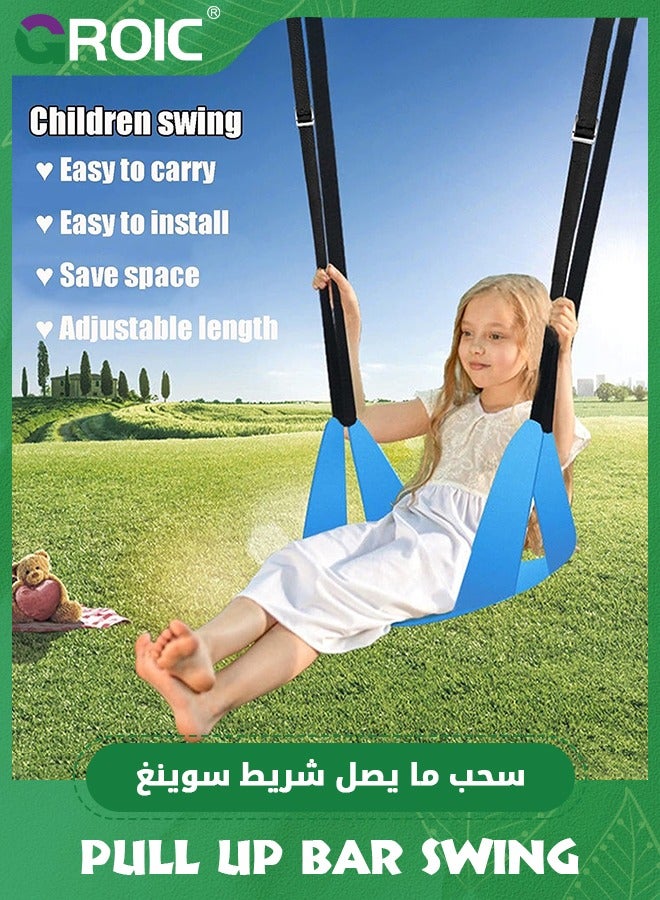 GROIC مقعد أرجوحة للأطفال في الهواء الطلق، أرجوحة منزلية داخلية، لوح ناعم في الهواء الطلق، حبل قابل للتعديل، للأطفال في الهواء الطلق، أرجوحة في ساحة اللعب، لعب في الفناء الخلفي في الأماكن المغلقة، الأشجار، مجموعة أرجوحة - Image 2