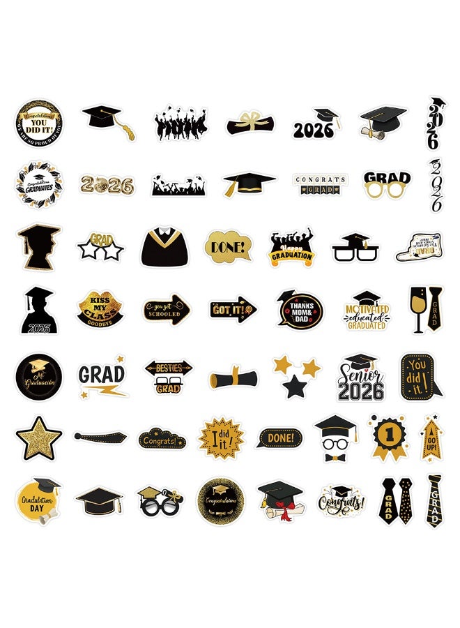 50Pcs Graduation Stickers 2026 College Class of 2026 Stickers for Graduation Decorations Graduation Party Decorations 2026 Waterproof Vinyl Stickers for Water Bottle Laptop Skateboard - Image 5