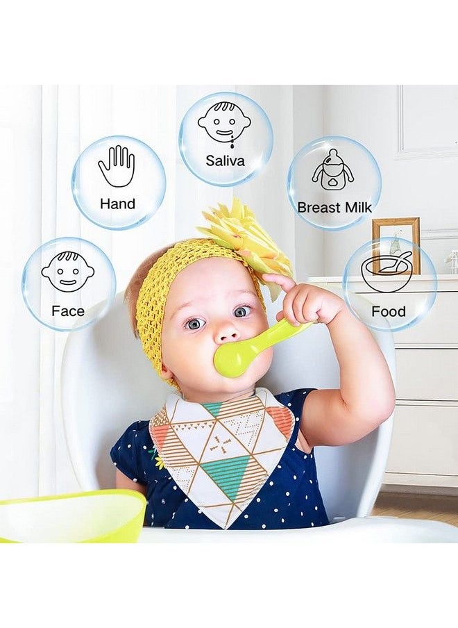 YOOFOSS - Baby Bibs 10 Pack Soft And Absorbent Baby Bandana Drool Bibs For Boys Girls (Green+Yellow 0 36 Months - Image 1