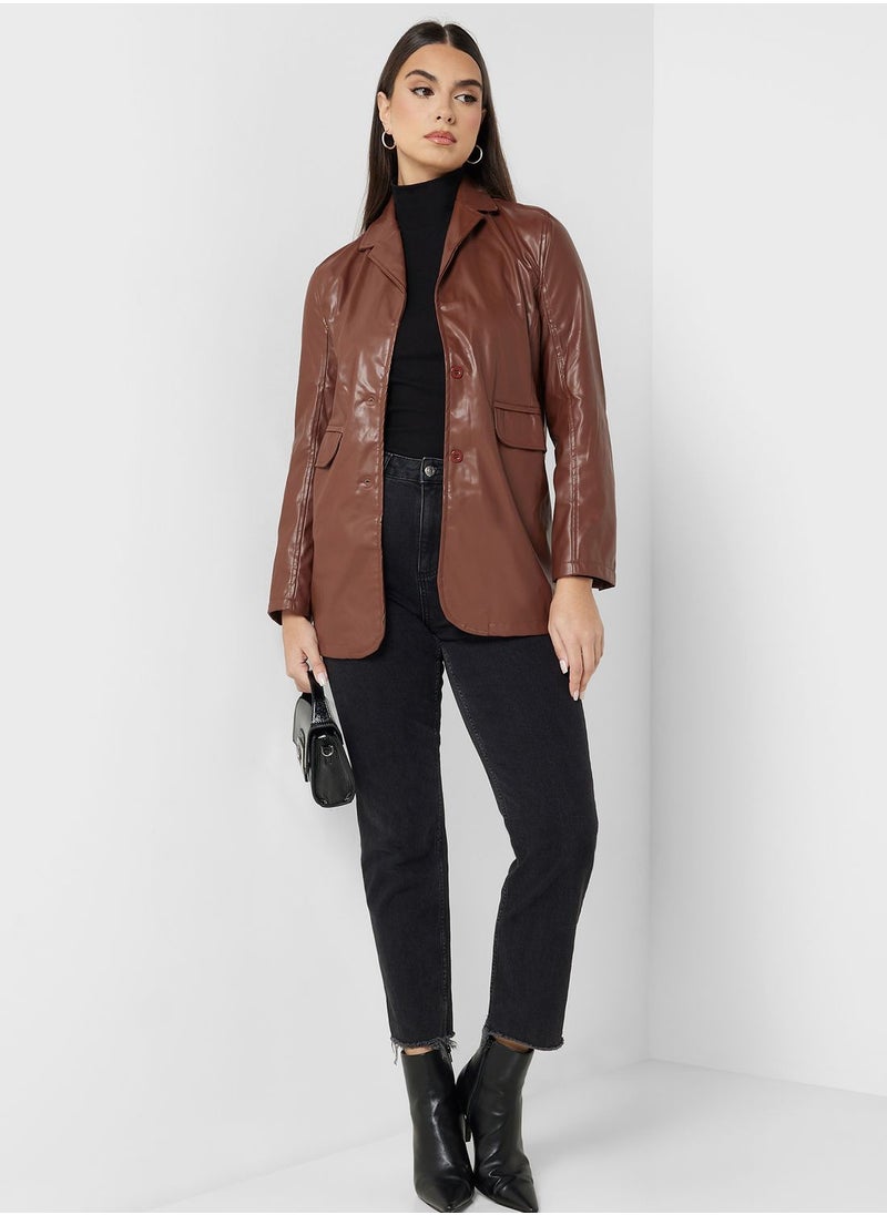 ELLA - Leather Coat - Image 1