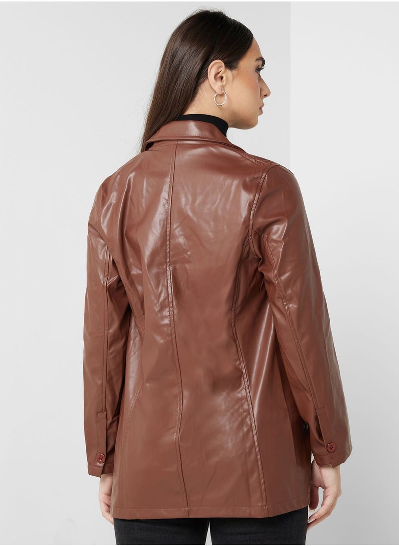 ELLA - Leather Coat - Image 1